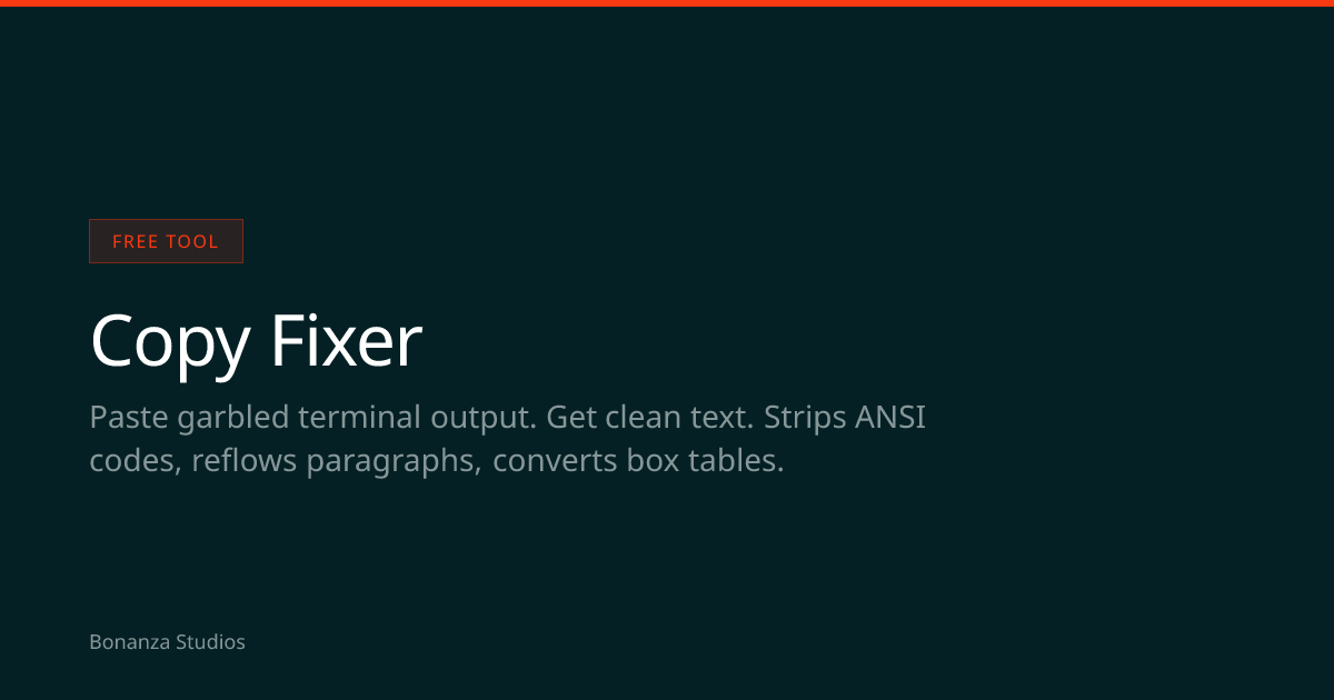 Terminal Text Fixer: Clean Copied Output Instantly | Free Tool